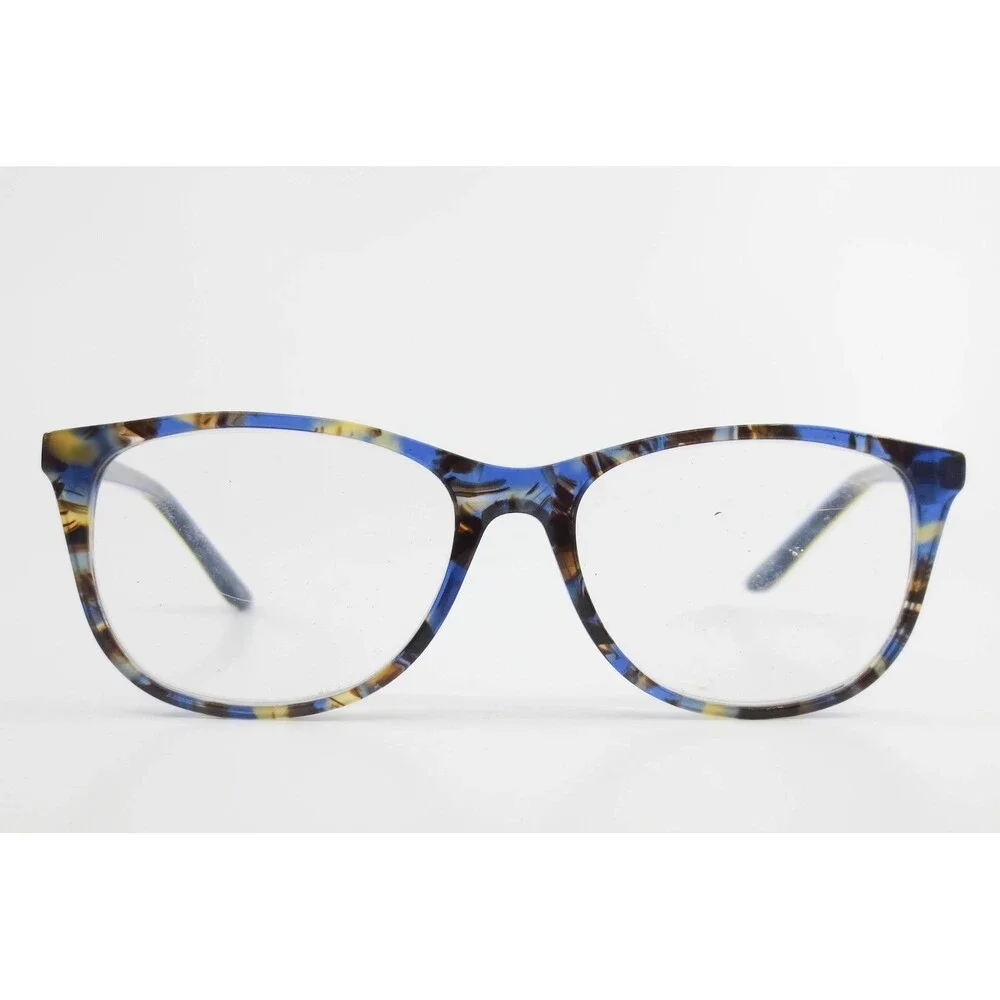 Chelsea Morgan CM 7001 TO/BL Blue Tortoise Cat Eye Eyeglasses Gold Braided 53-16